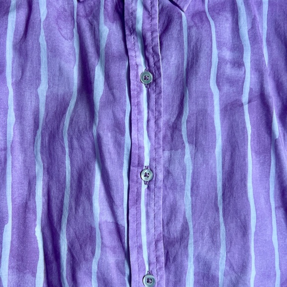 NIC+ZOE Lavender and White Striped Shirt - Picture 5 of 10